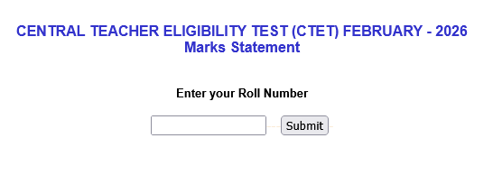 CTET Feb 2026 Result PDF download
